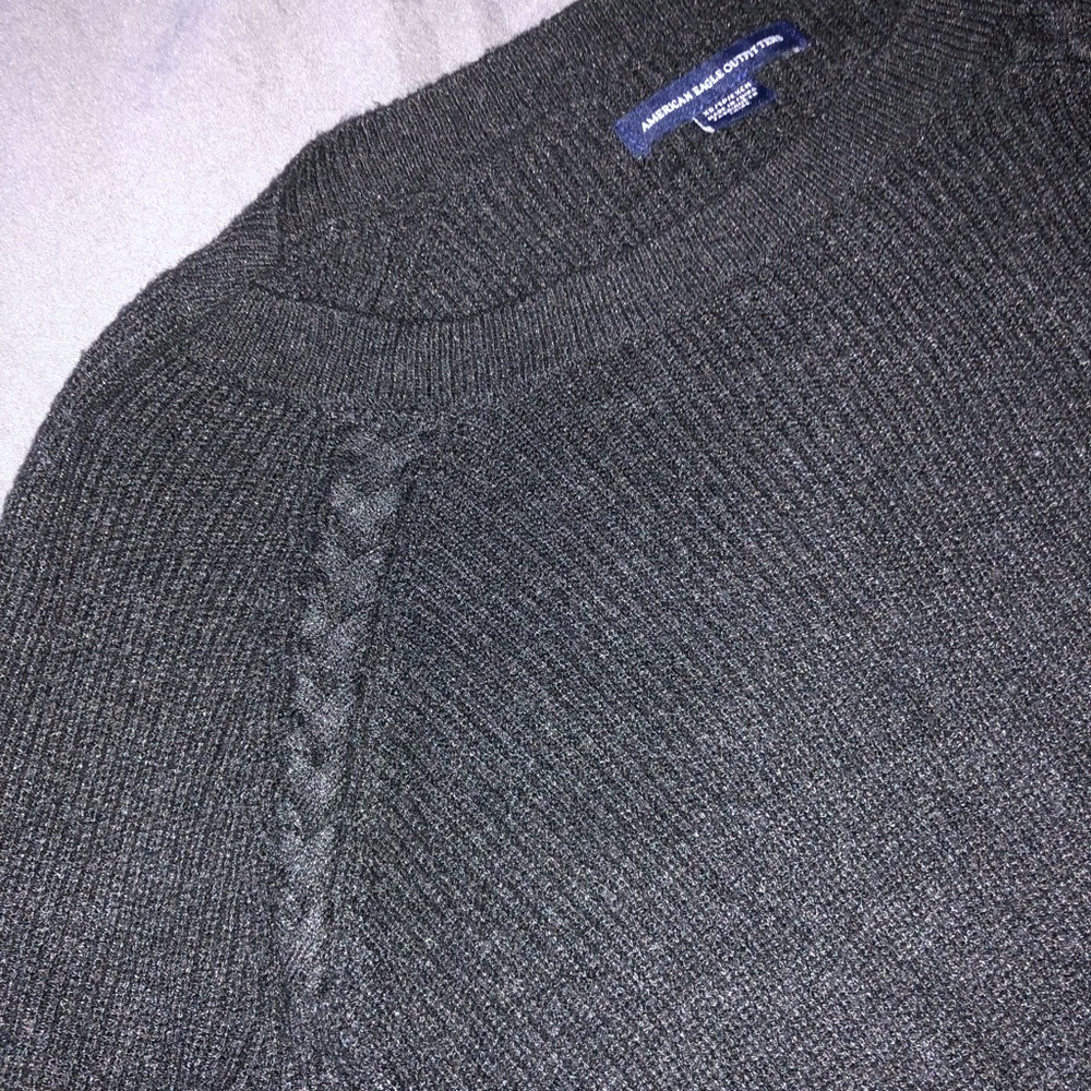 Black American Eagle Crewneck Sweater
